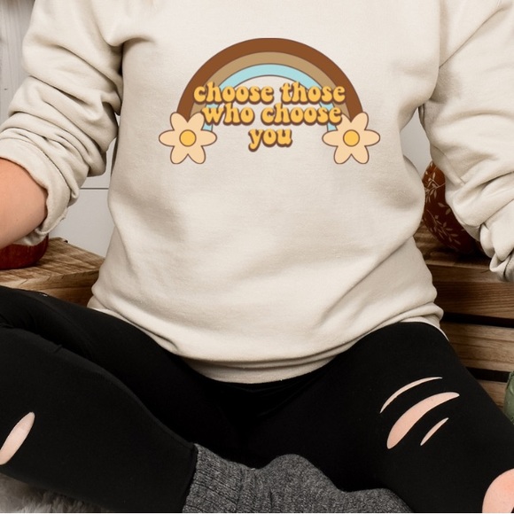 Choose who chooses you Mental Health graphic pullover sweatshirt oversized XL - Picture 3 of 11